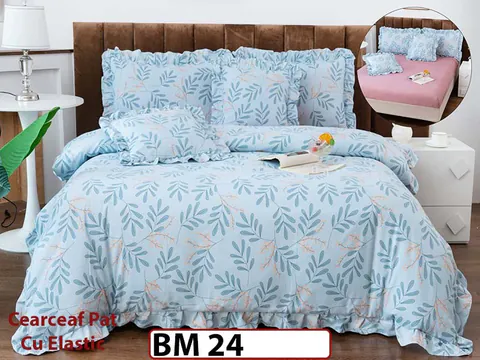 Lenjerie Cu Elastic din Bumbac Finetat cu volanase - BM 24