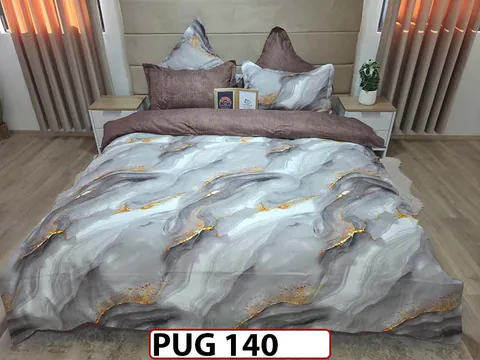 Lenjerie din finet 6 piese si cearceaf cu elastic - PUG 140