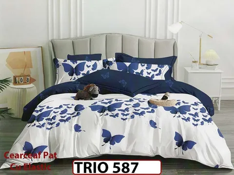 Lenjerie din FINET cu 6 piese cu cearceaf elastic - TRIO587