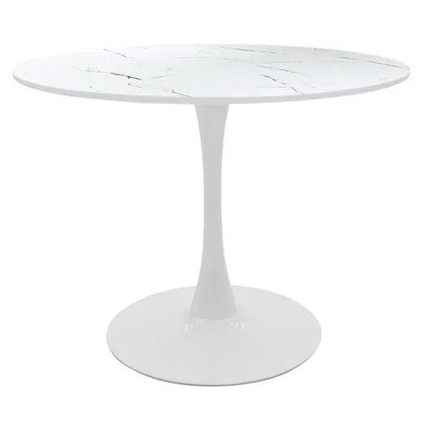 Masa de dining Balou I MDF, Alb - Negru, 120x75 cm