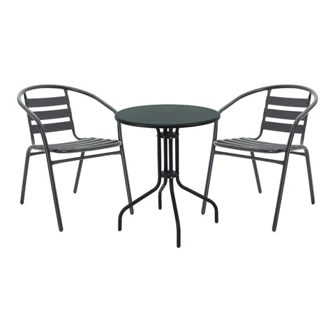 Masa de dining Vergo-Tade metalica, neagra, D60x70 cm