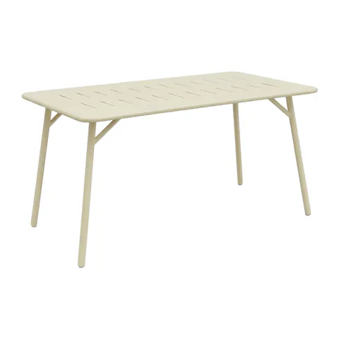 Masa dining Moraja, metal, Crem, 140x80x70 cm