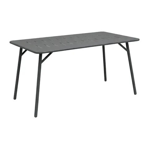 Masa dining Moraja, metal, Negru, 140x80x70 cm