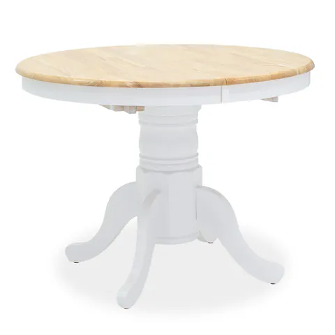 Masa Lars Extensibila, Alb - Natural, 100-138x100x75 cm