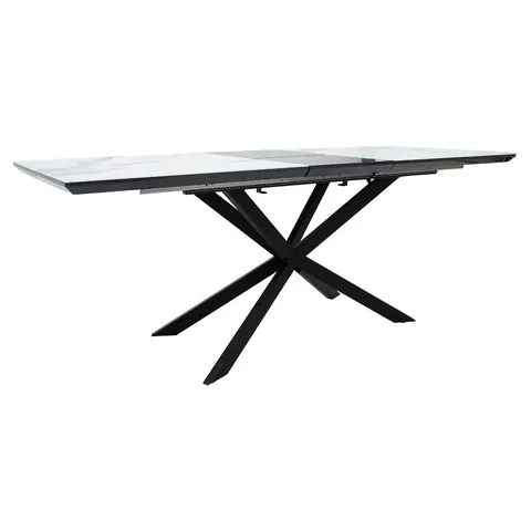 Masa Palan Extensibila, Negru - Alb Gri, 200x80x77 cm