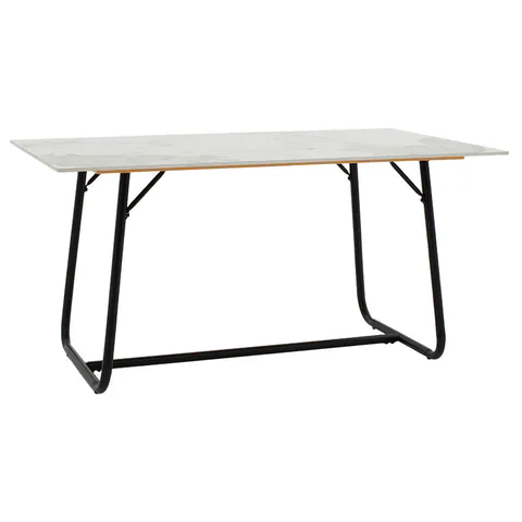 Masa Revello alba, neagra, 150x90x75 cm