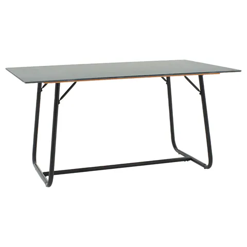 Masa Revello alba, neagra, 150x90x75 cm