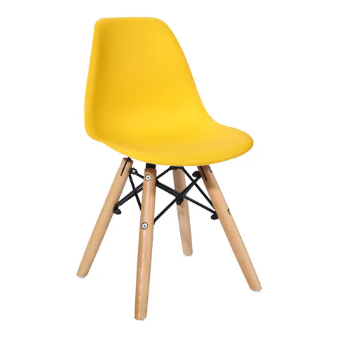 Scaun Julita pentru copii albastru si lemn de fag, Natural, 35x31x58 cm