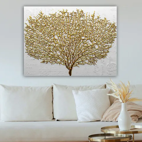 Tablou Canvas Hope, Auriu, 100x70 cm