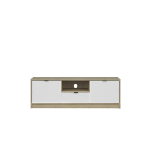 Comodă TV NEPON RTV2D1K, Suport Multimedia 130 cm cu Nișă Centrală