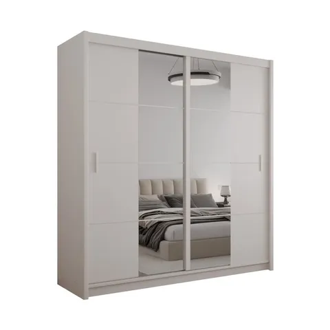 Dulap Porto 2, structura solidă, compartimentare practică, uși culisante, finisaj elegant, 203x61x215 cm, casmir