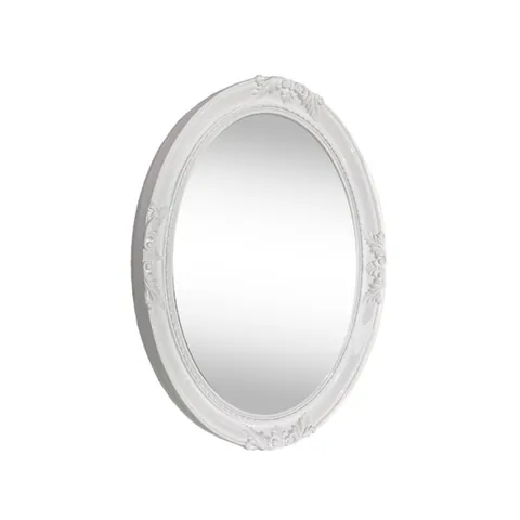 Oglindă Laura, Cu Ramă Elegantă, 73x94 cm, Alb/Argintiu/Auriu