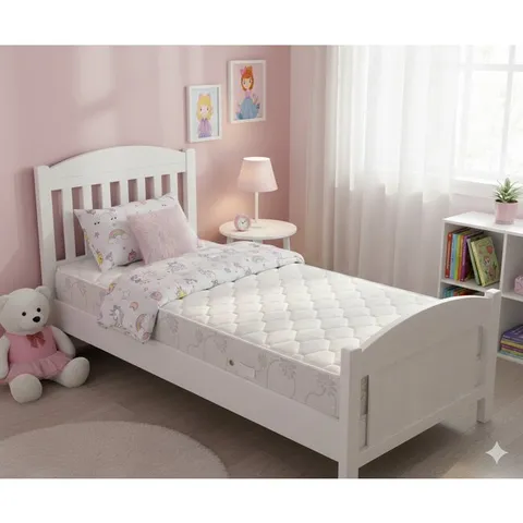 Saltea Lux Ortopedică 120x200x21 cm, Arcuri Bonnell, Fermitate Medie, Husă Matlasată 2 Fete: vara-iarna