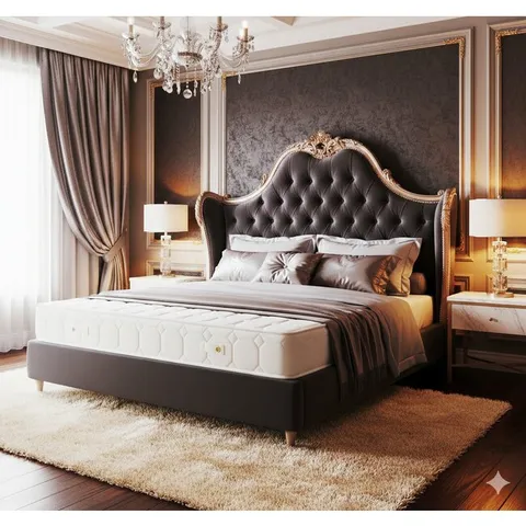 Saltea Lux Ortopedică 180x200x21 cm, Arcuri Bonnell, Fermitate Medie, Husă Matlasată 2 Fete: vara-iarna