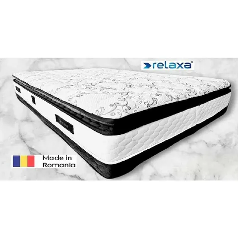 Saltea Relaxa Lotus 180x200x33 cm, Arcuri Bonnell, Ortopedică, Topper Inclus, Fermitate Medie, Husă Antialergică