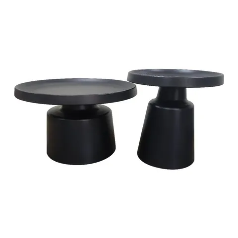 Set masute cafea Paula, culoare neagra