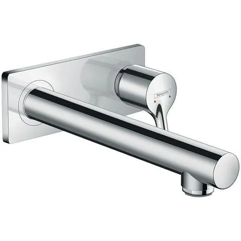 Baterie lavoar cu montaj pe perete, Hansgrohe, Talis S, Pipa 22.5 cm, Crom
