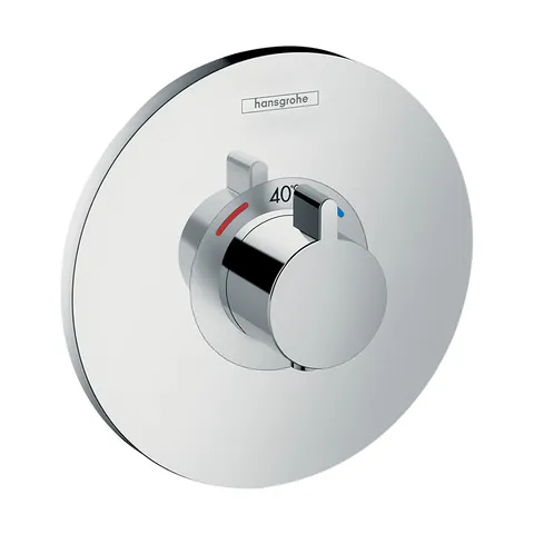 Baterie termostatată Hansgrohe, Ecostat E, parte vizibilă rotundă, 1 funcție, crom