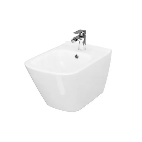 Bideu suspendat, Cersanit, City, dreptunghiular, alb