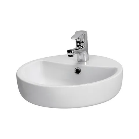 Lavoar pe blat Cersanit, Caspia, 44 cm, alb