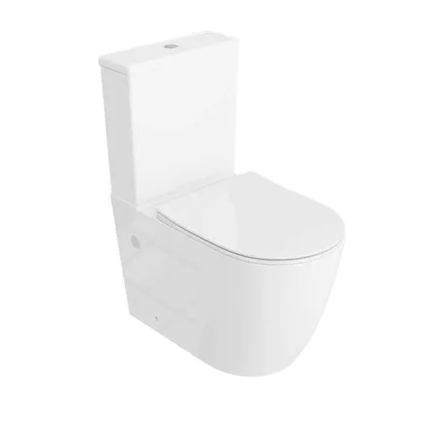 Set vas WC monobloc, Spectrum, Robin 2.0, Turbo Flush, cu capac și rezervor, alb