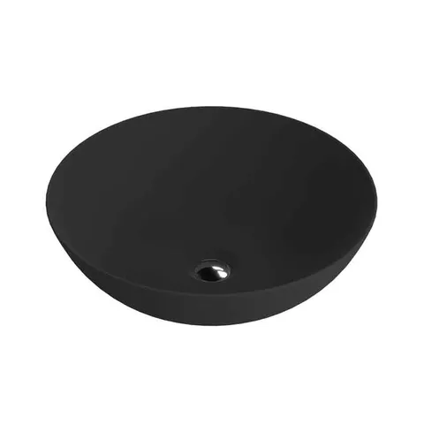 Lavoar pe blat Spectrum, Moana Black, oval, negru mat