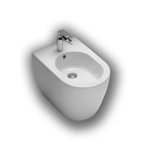 Bideu stativ Hatria, Fusion, back-to-wall, alb