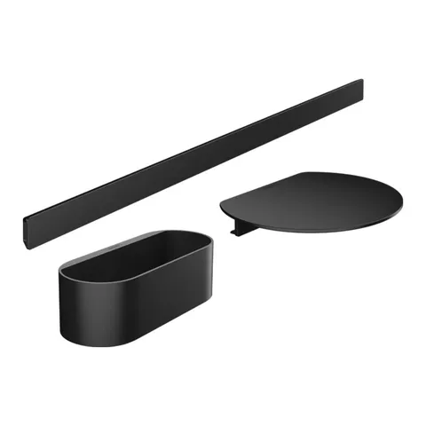 Set accesorii de baie pentru cada, Hansgrohe, WallStoris, negru mat