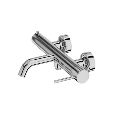 Baterie cadă-duș LaVita, Verdi, monocomandă cu montaj pe perete, crom