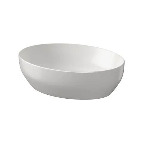 Lavoar pe blat gri mat 50 cm, oval, Cersanit Larga