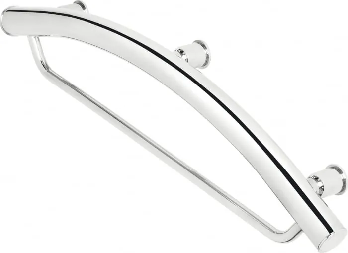 Bara de sustinere, cu suport prosop, 2 in 1, otel, montare pe perete Deante Vital