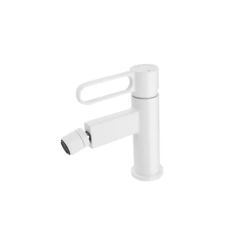 Baterie bideu FDesign Zaffiro cu ventil, alb mat