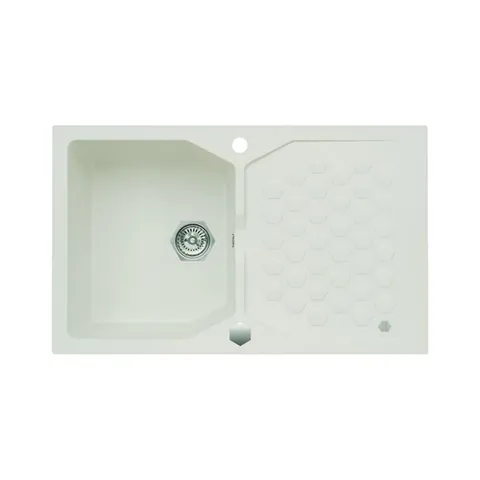 Chiuveta bucatarie compozit alb mat cu picurator Alveus Sensual 30