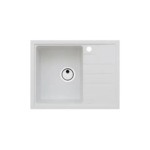 Chiuveta bucatarie compozit cu picurator alb mat Alveus Intermezzo 30