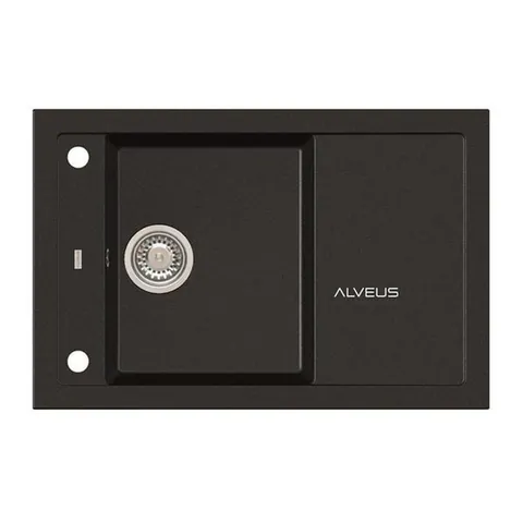Chiuveta bucatarie compozit cu picurator negru carbon Alveus Formic 30
