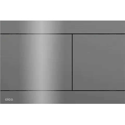 Clapeta actionare rezervor wc, otel inoxidabil gun metal lucios Alcadrain FUN-GM-P