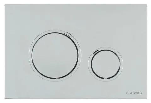 Clapeta de actionare 247x165x14 mm, crom lucios, Schwab Vela