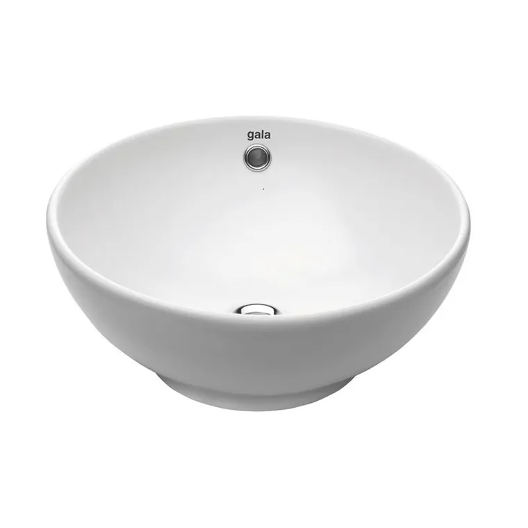 Lavoar pe blat alb lucios 41 cm, rotund, Gala Bowl