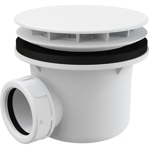 Sifon cadita alb mat O90 mm cu ventil Alcadrain A49B