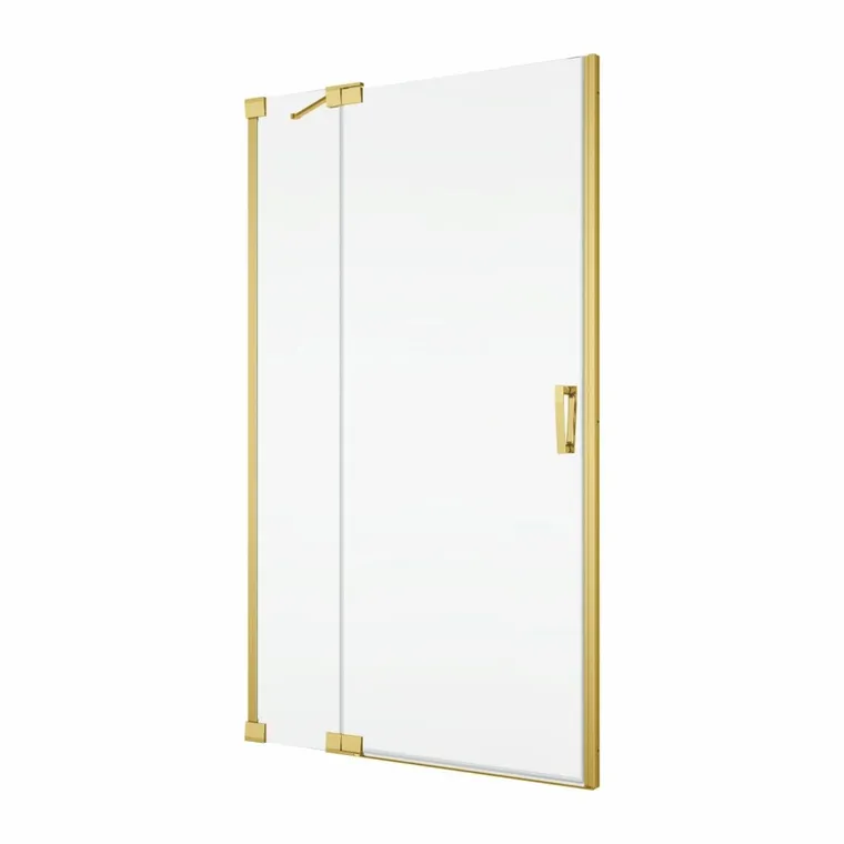 Usa dus batanta 100x200 cm cu segment fix Sanswiss Cadura auriu lucios deschidere stanga