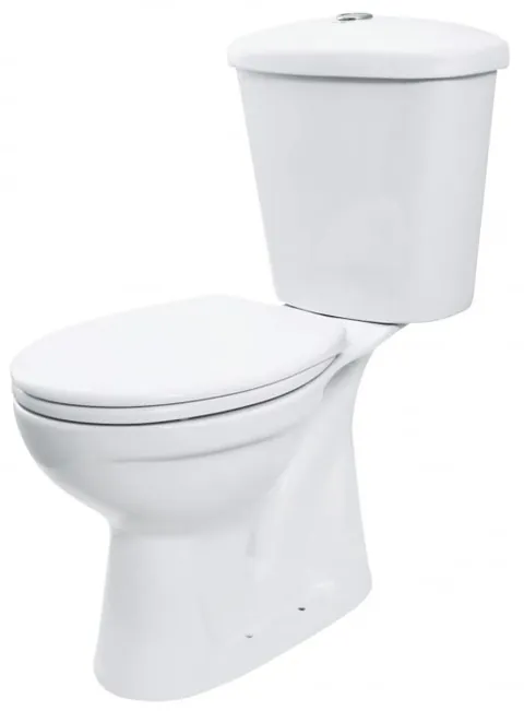 Vas wc compact, alb, cu scurgere verticala, Deante Funkia