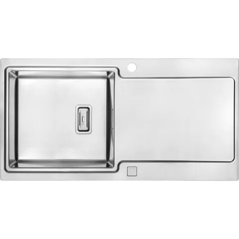 Chiuveta bucatarie inox cu o cuva si picurator crom Deante Prospero