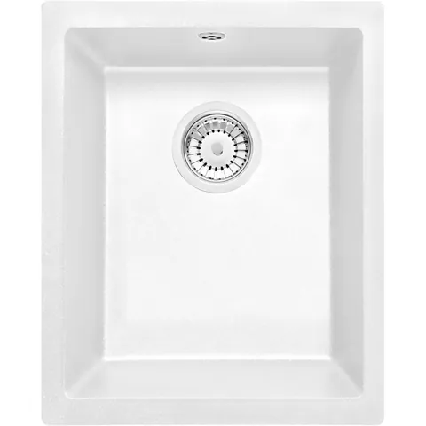 Chiuveta bucatarie compozit sub blat alb mat 38 cm Deante Corda