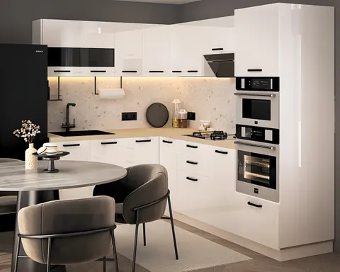 Bucatarie Daria MDF Colt V1 Alb