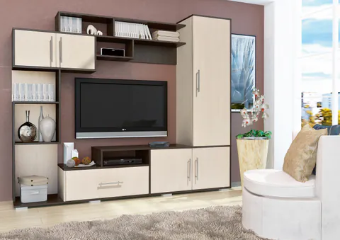 Living Pekin RO Wenge Mesteacan 210x40x179 cm