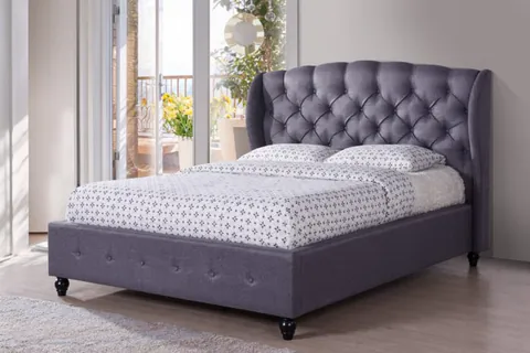 Pat Tapitat Continental Suport Saltea Inclus culoare Gri 160x200 cm