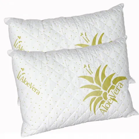 Set 2 Perne, 50x70cm, Aloe Vera, Microfibra, Alb