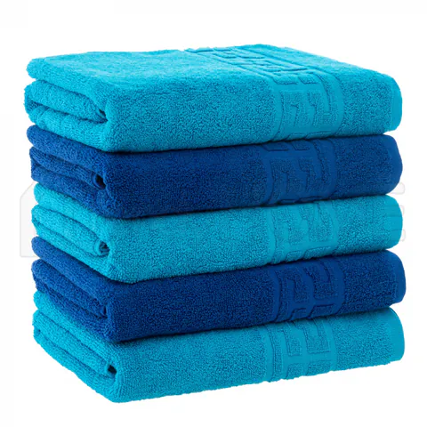 Set 5 Prosoape Baie, Bumbac 100% - Bleu Albastru