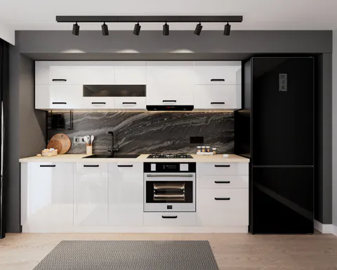 Bucatarie Daria MDF V1 Alb 260x60x200 cm