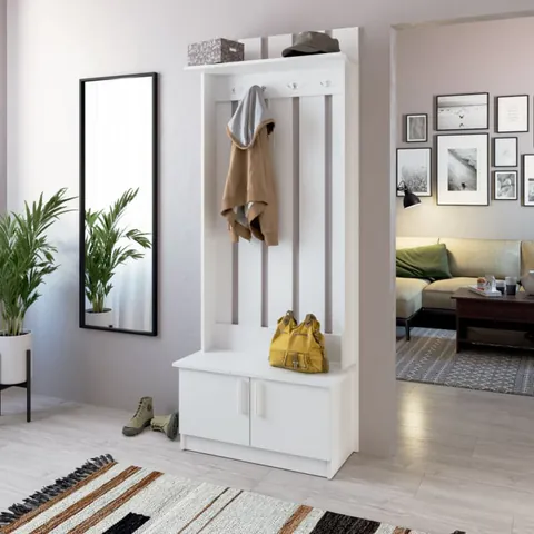 Cuier Yana Alb Nimfa 80x37x200 cm